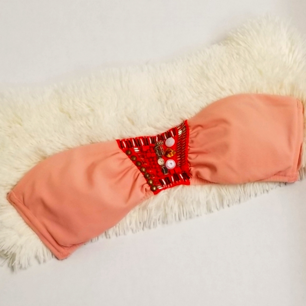 Victoria Secret Peach Strapless Bikini Top